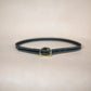 The Real McCaul Leathergoods Rancher Narrow 20mm Belt - Black Australian Made Australian Owned Solid Leather Narrow Belt Made In Australia - 20mm  - Black