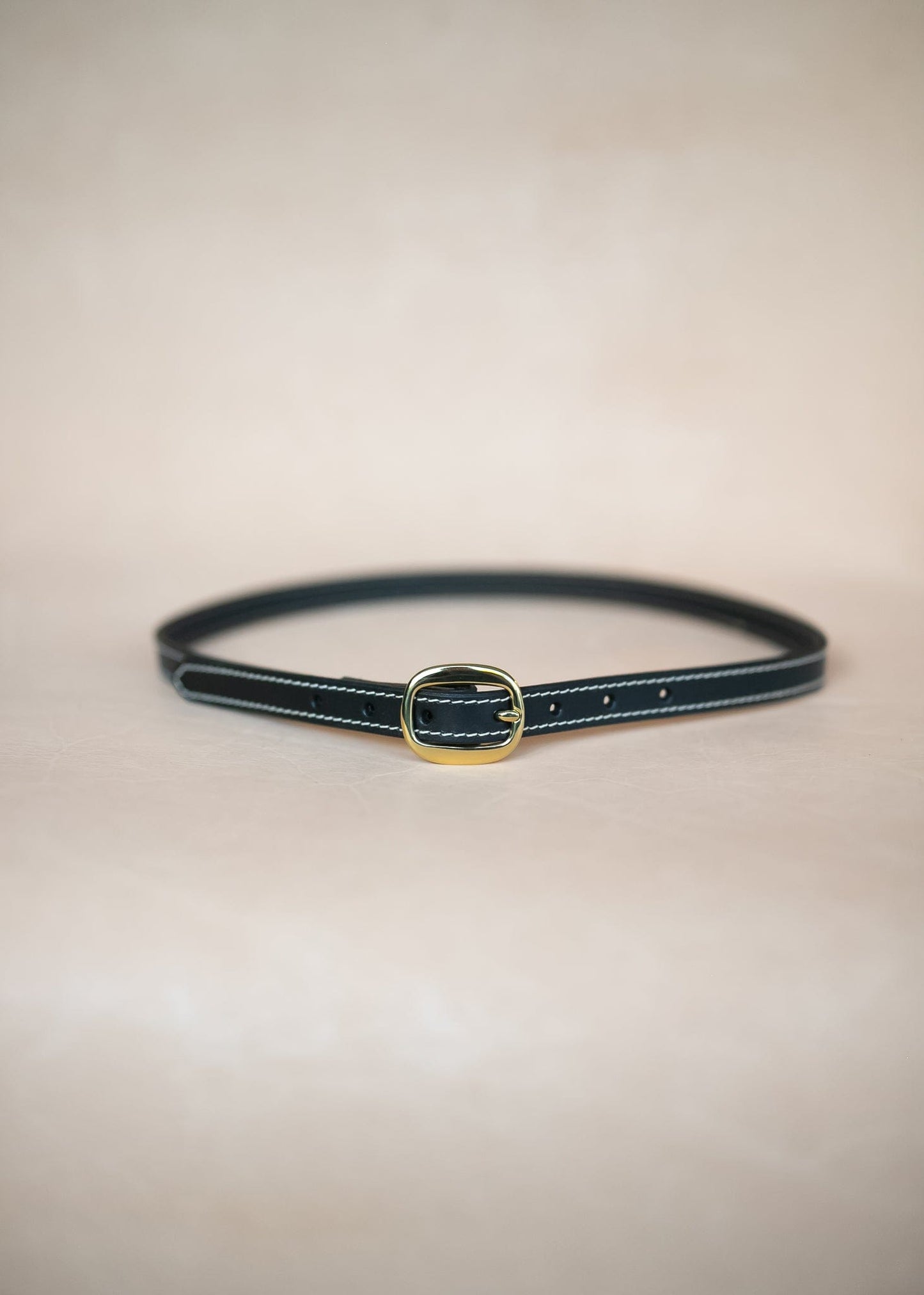 The Real McCaul Leathergoods Rancher Narrow 20mm Belt - Black Australian Made Australian Owned Solid Leather Narrow Belt Made In Australia - 20mm  - Black