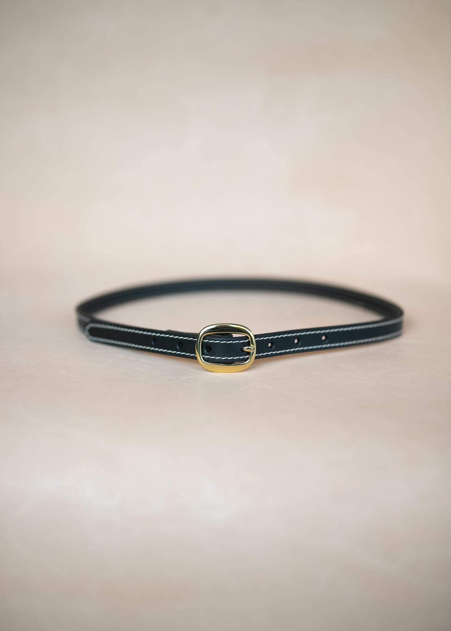 The Real McCaul Leathergoods Rancher Narrow 20mm Belt - Black Australian Made Australian Owned Solid Leather Narrow Belt Made In Australia - 20mm  - Black