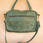 The Real McCaul Leathergoods Shoulder Bags Jack Satchel - Cowhide - Green Marble Australian Made Australian Owned Jack Laptop Leather Travel Satchel Briefcase- Made In Australia