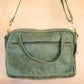 The Real McCaul Leathergoods Shoulder Bags Jack Satchel - Cowhide - Green Marble Australian Made Australian Owned Jack Laptop Leather Travel Satchel Briefcase- Made In Australia
