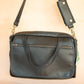 The Real McCaul Leathergoods Shoulder Bags Jack Satchel - Kangaroo - Black Australian Made Australian Owned Jack Laptop Leather Travel Satchel Briefcase- Made In Australia
