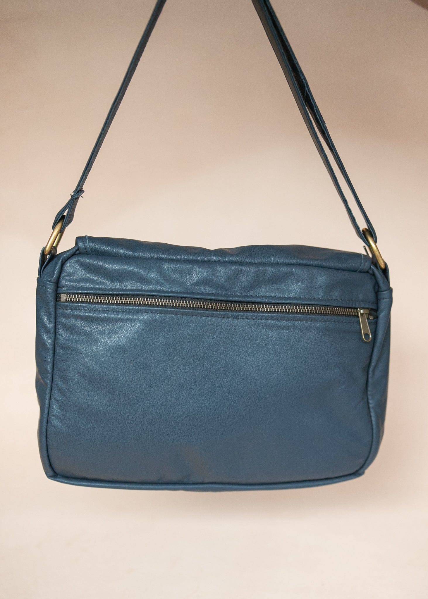 The Real McCaul Leathergoods Shoulder Bags Zeuss Satchel - Cowhide - Navy Blue Australian Made Australian Owned Men's Leather Satchel Made In Australia- Laptop/iPad