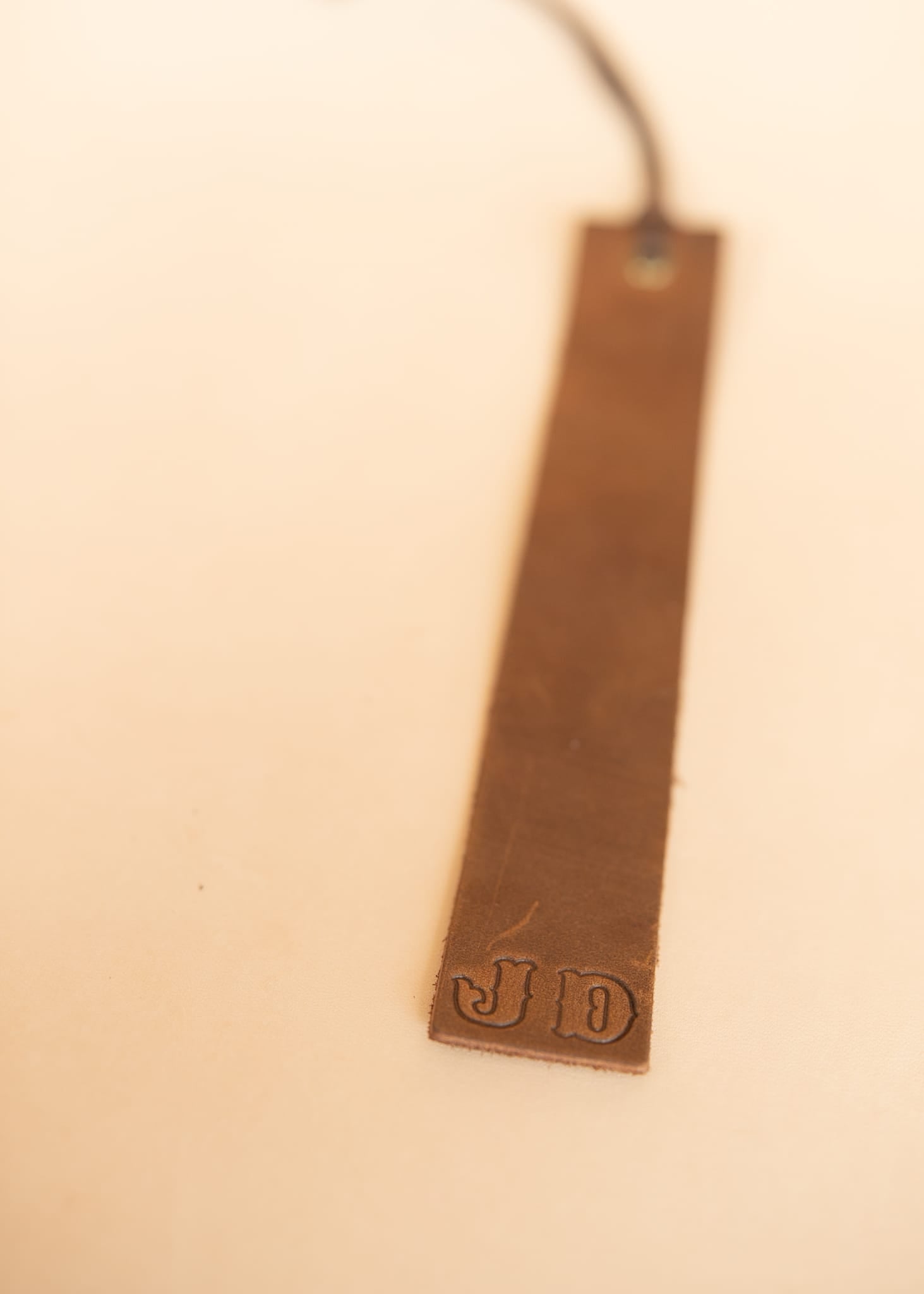The Real McCaul Leathergoods Vintage / Large Old School Personalised Bookmark Australian Made Australian Owned Personalised Embossed Leather Bookmark Handmade in Australia