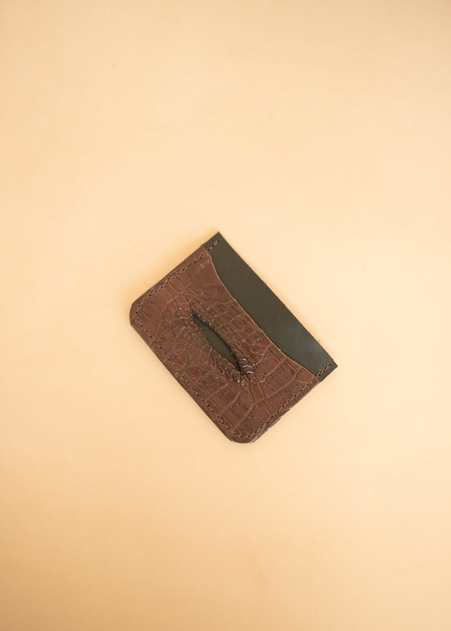 The Real McCaul Leathergoods Wallet Card Holder Wallet - Three Pocket - Crocodile Butt Australian Made Australian Owned Leather Card Holder Wallet - Three Pocket Made in Australia