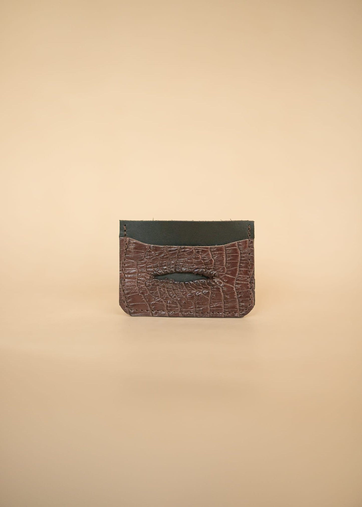 The Real McCaul Leathergoods Wallet Card Holder Wallet - Three Pocket - Crocodile Butt Australian Made Australian Owned Leather Card Holder Wallet - Three Pocket Made in Australia