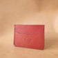 The Real McCaul Leathergoods Wallet Red Card Holder Wallet - Three Pocket Australian Made Australian Owned Leather Card Holder Wallet - Three Pocket Made in Australia