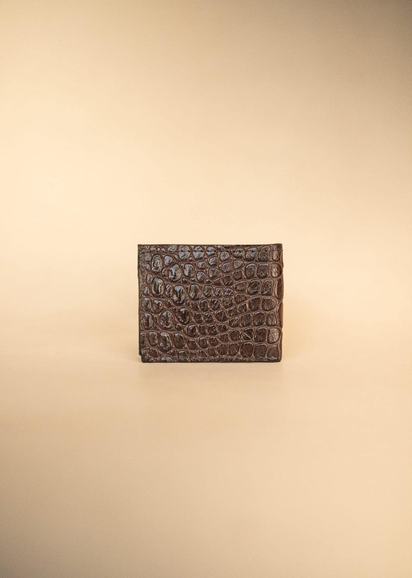 The Real McCaul Leathergoods Wallet Small Bifold Wallet - Crocodile and Kangaroo Australian Made Australian Owned Small Bi-Fold Wallet Australian Made - Crocodile and Kangaroo Leather