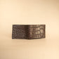 The Real McCaul Leathergoods Wallet Small Bifold Wallet - Crocodile and Kangaroo Australian Made Australian Owned Small Bi-Fold Wallet Australian Made - Crocodile and Kangaroo Leather
