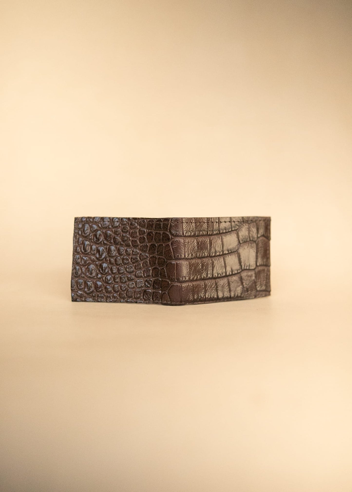 The Real McCaul Leathergoods Wallet Small Bifold Wallet - Crocodile and Kangaroo Australian Made Australian Owned Small Bi-Fold Wallet Australian Made - Crocodile and Kangaroo Leather