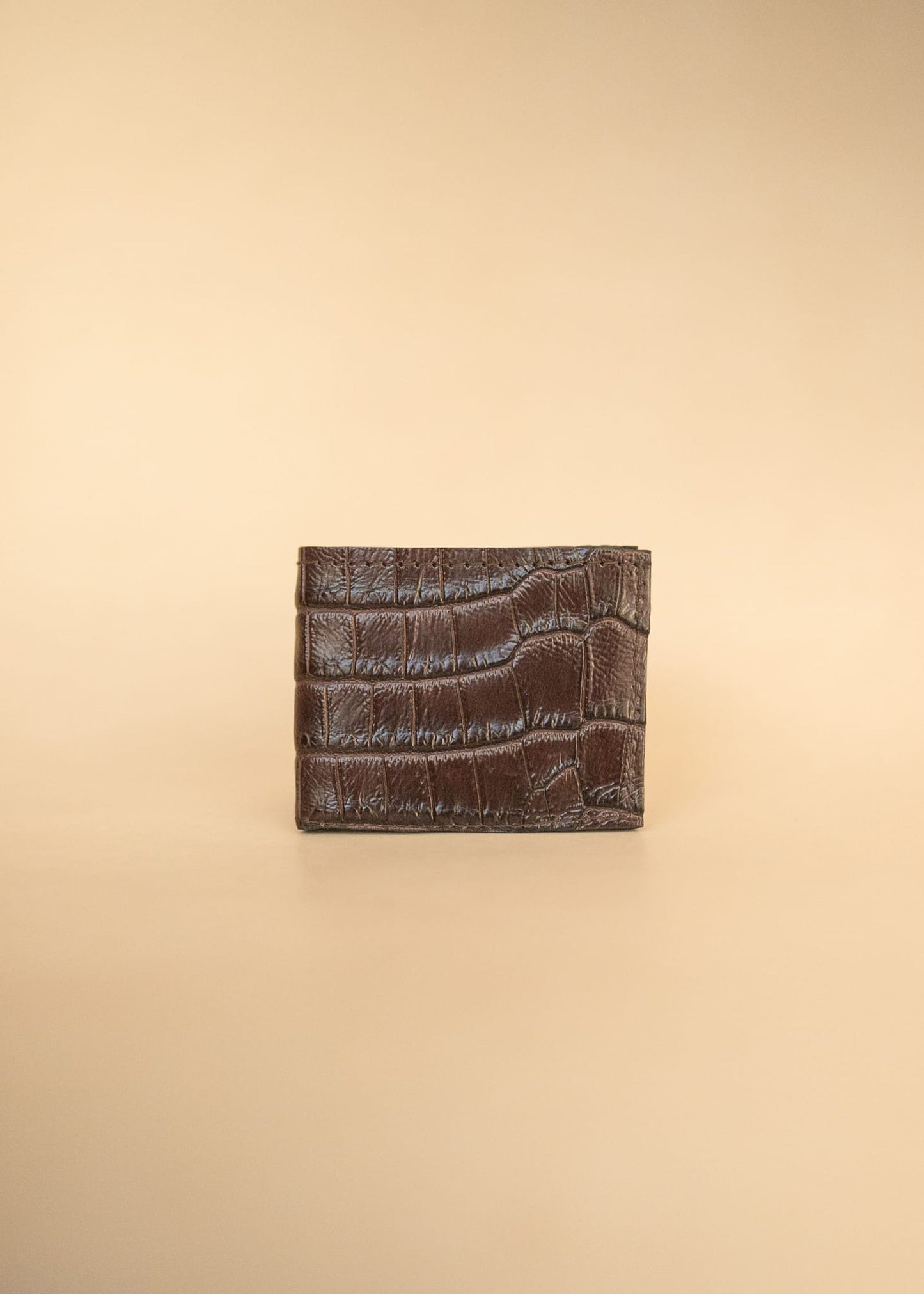 The Real McCaul Leathergoods Wallet Small Bifold Wallet - Crocodile and Kangaroo Australian Made Australian Owned Small Bi-Fold Wallet Australian Made - Crocodile and Kangaroo Leather