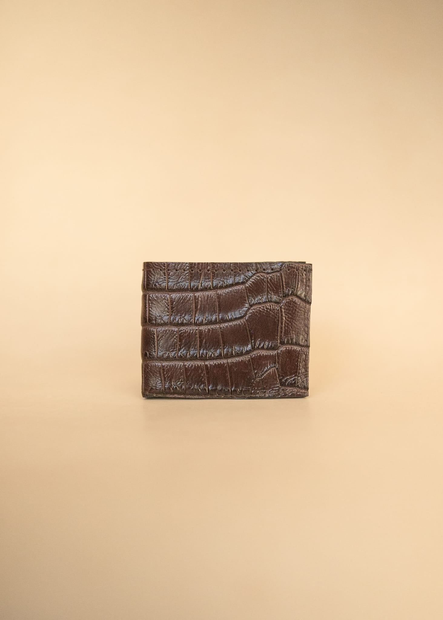 The Real McCaul Leathergoods Wallet Small Bifold Wallet - Crocodile and Kangaroo Australian Made Australian Owned Small Bi-Fold Wallet Australian Made - Crocodile and Kangaroo Leather