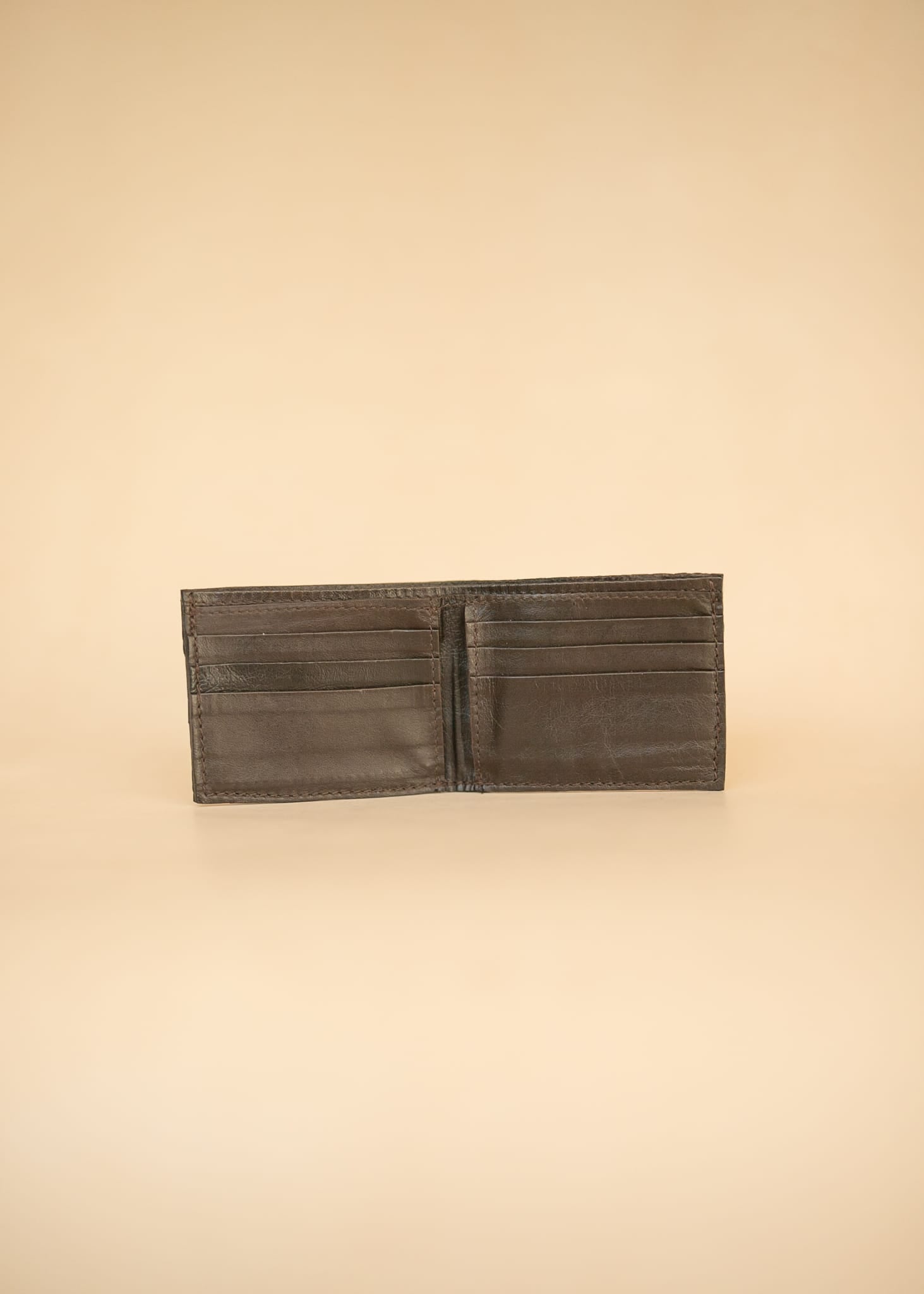 The Real McCaul Leathergoods Wallet Small Bifold Wallet - Crocodile and Kangaroo Australian Made Australian Owned Small Bi-Fold Wallet Australian Made - Crocodile and Kangaroo Leather