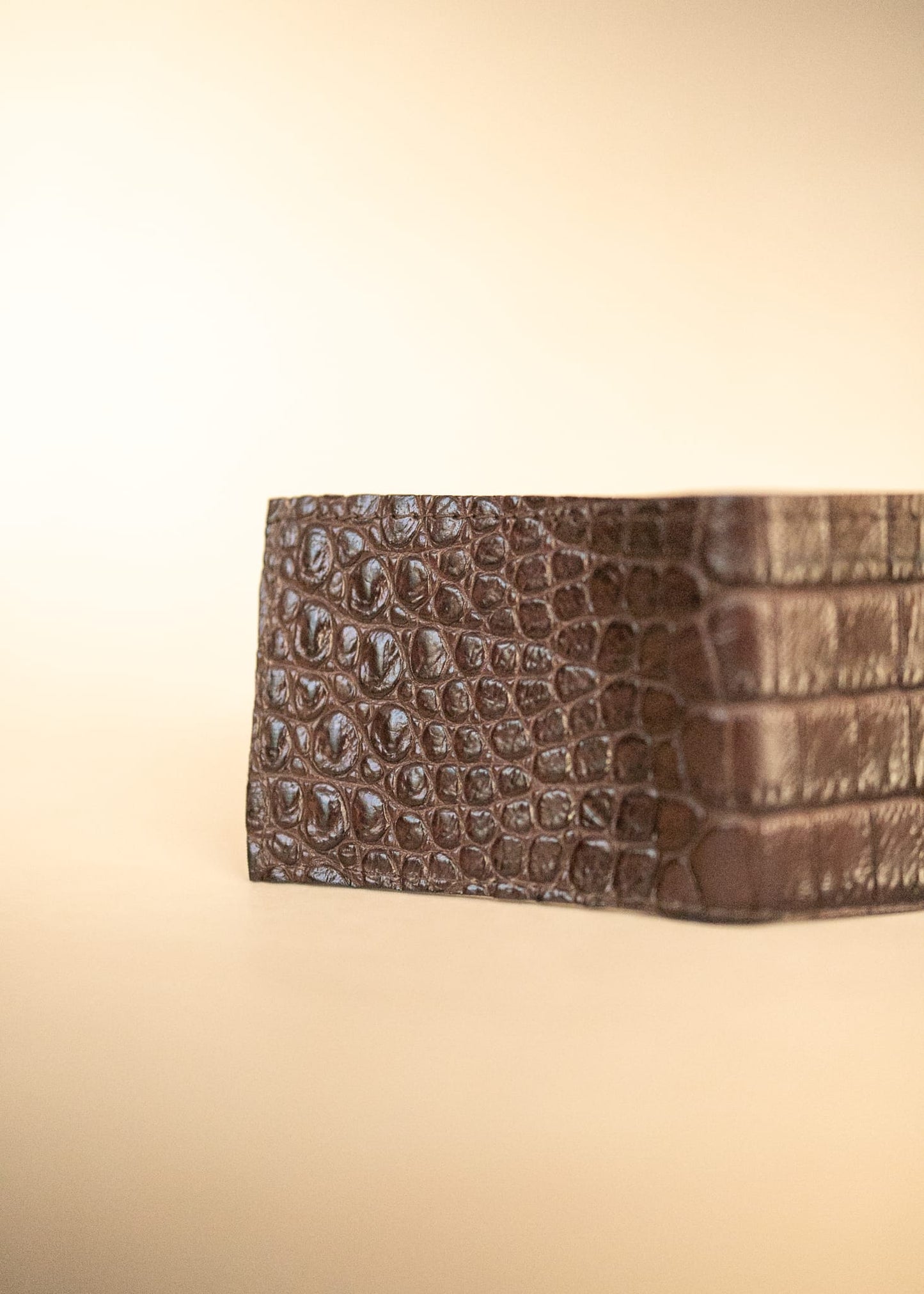 The Real McCaul Leathergoods Wallet Small Bifold Wallet - Crocodile and Kangaroo Australian Made Australian Owned Small Bi-Fold Wallet Australian Made - Crocodile and Kangaroo Leather
