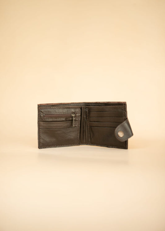 The Real McCaul Leathergoods Wallets Classic Bifold Wallet - Crocodile and Kangaroo Australian Made Australian Owned Bifold Kangaroo Leather Wallet- Made In Australia