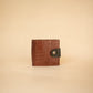 The Real McCaul Leathergoods Wallets Classic Bifold Wallet - Crocodile and Kangaroo Australian Made Australian Owned Bifold Kangaroo Leather Wallet- Made In Australia