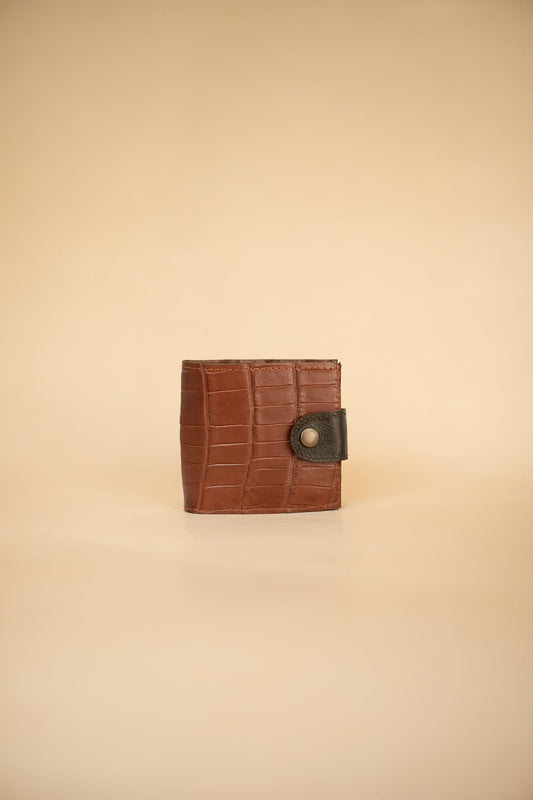 The Real McCaul Leathergoods Wallets Classic Bifold Wallet - Crocodile and Kangaroo Australian Made Australian Owned Bifold Kangaroo Leather Wallet- Made In Australia
