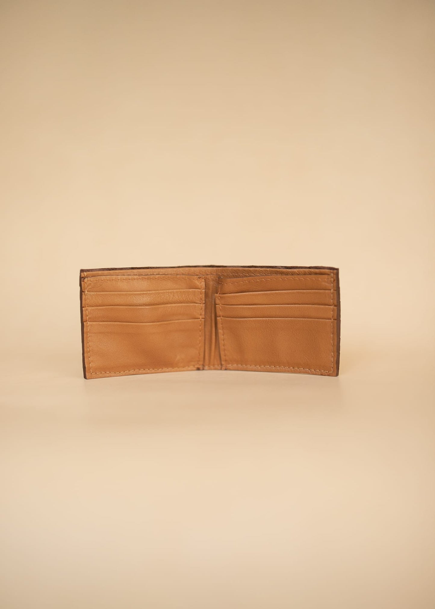 The Real McCaul Leathergoods Wallets Classic Bifold Wallet - Crocodile and Kangaroo - Tan Australian Made Australian Owned Bifold Crocodile and Kangaroo Leather Wallet- Made In Australia