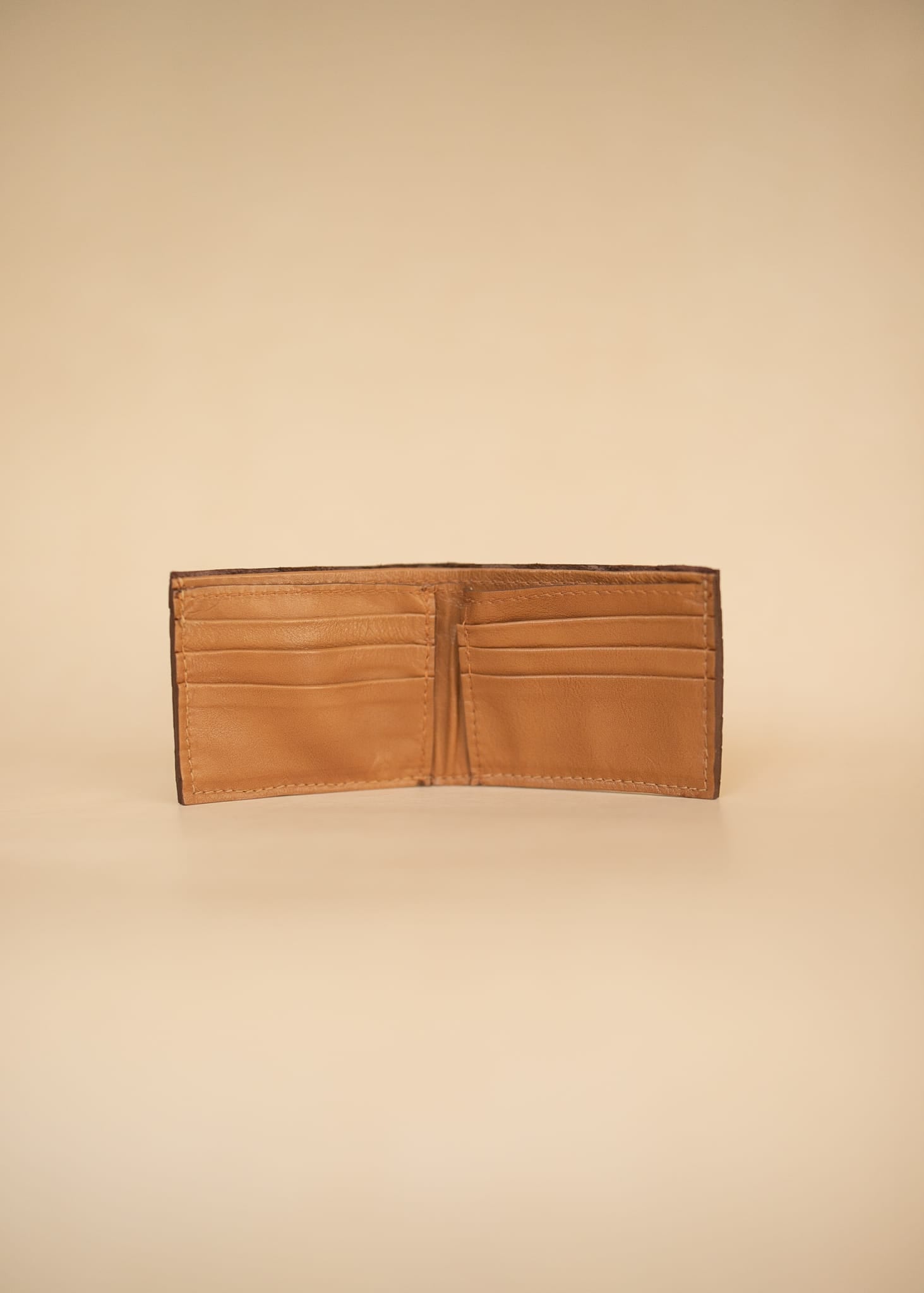 The Real McCaul Leathergoods Wallets Classic Bifold Wallet - Crocodile and Kangaroo - Tan Australian Made Australian Owned Bifold Crocodile and Kangaroo Leather Wallet- Made In Australia