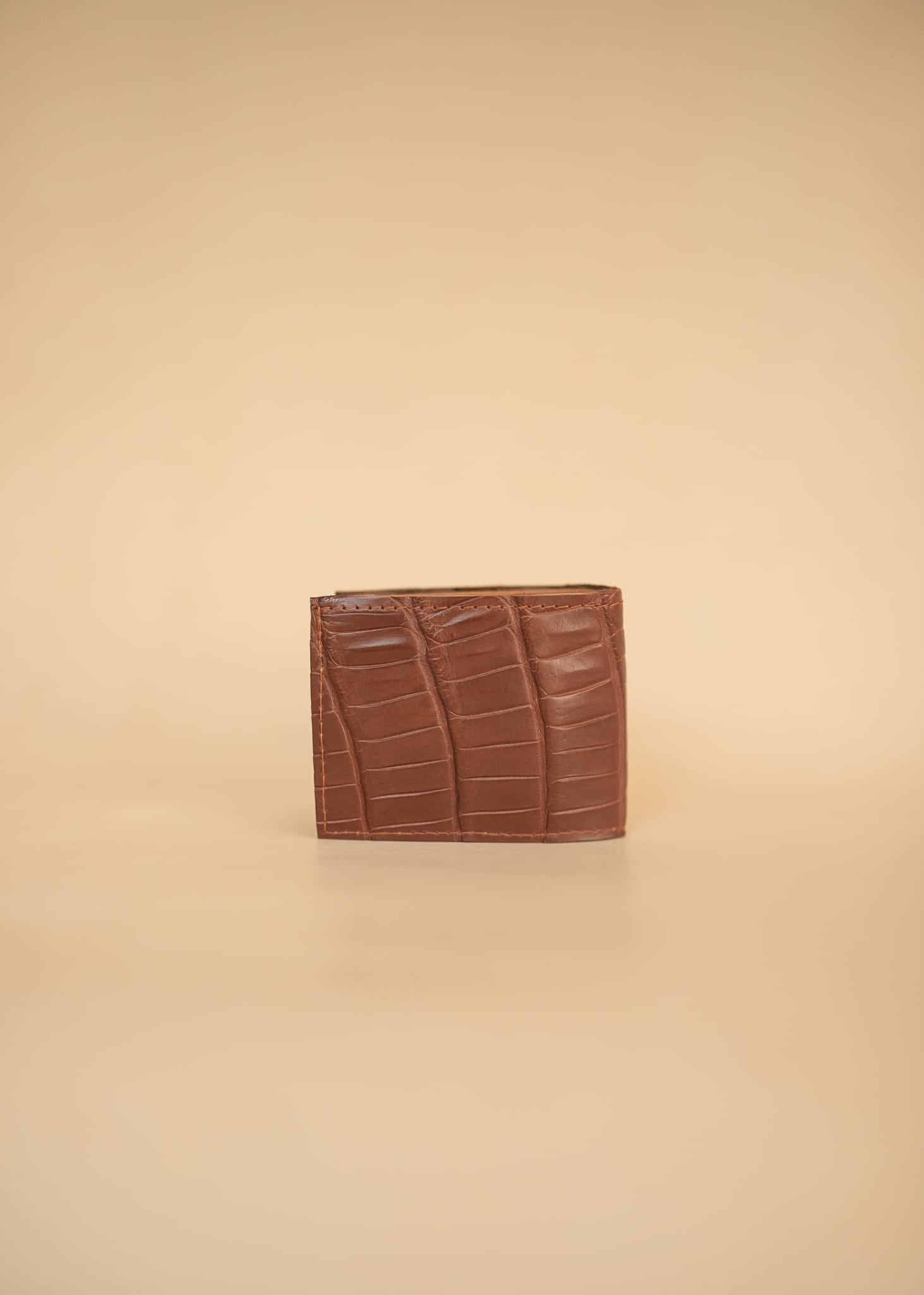 The Real McCaul Leathergoods Wallets Classic Bifold Wallet - Crocodile and Kangaroo - Tan Australian Made Australian Owned Bifold Crocodile and Kangaroo Leather Wallet- Made In Australia