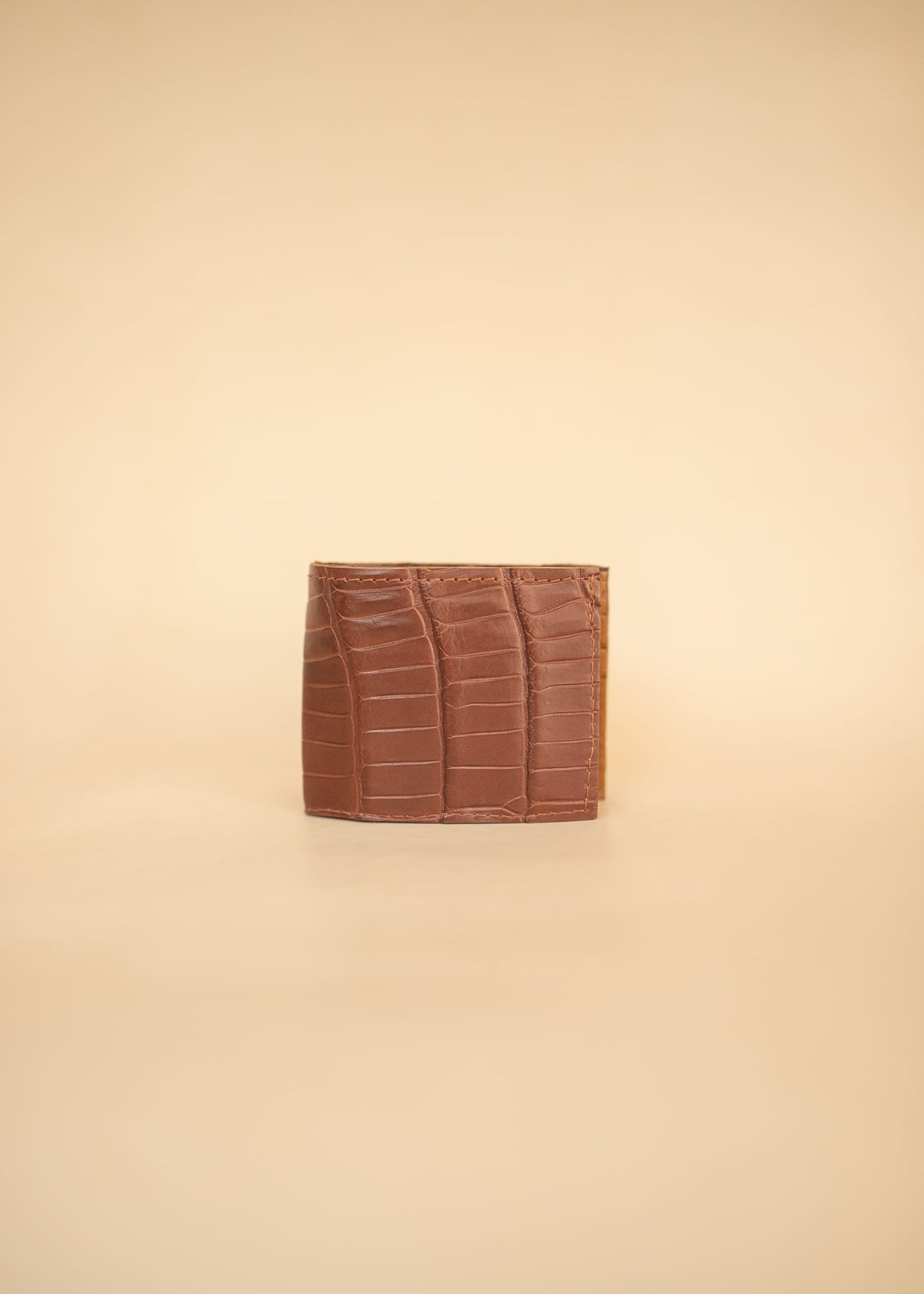 The Real McCaul Leathergoods Wallets Classic Bifold Wallet - Crocodile and Kangaroo - Tan Australian Made Australian Owned Bifold Crocodile and Kangaroo Leather Wallet- Made In Australia