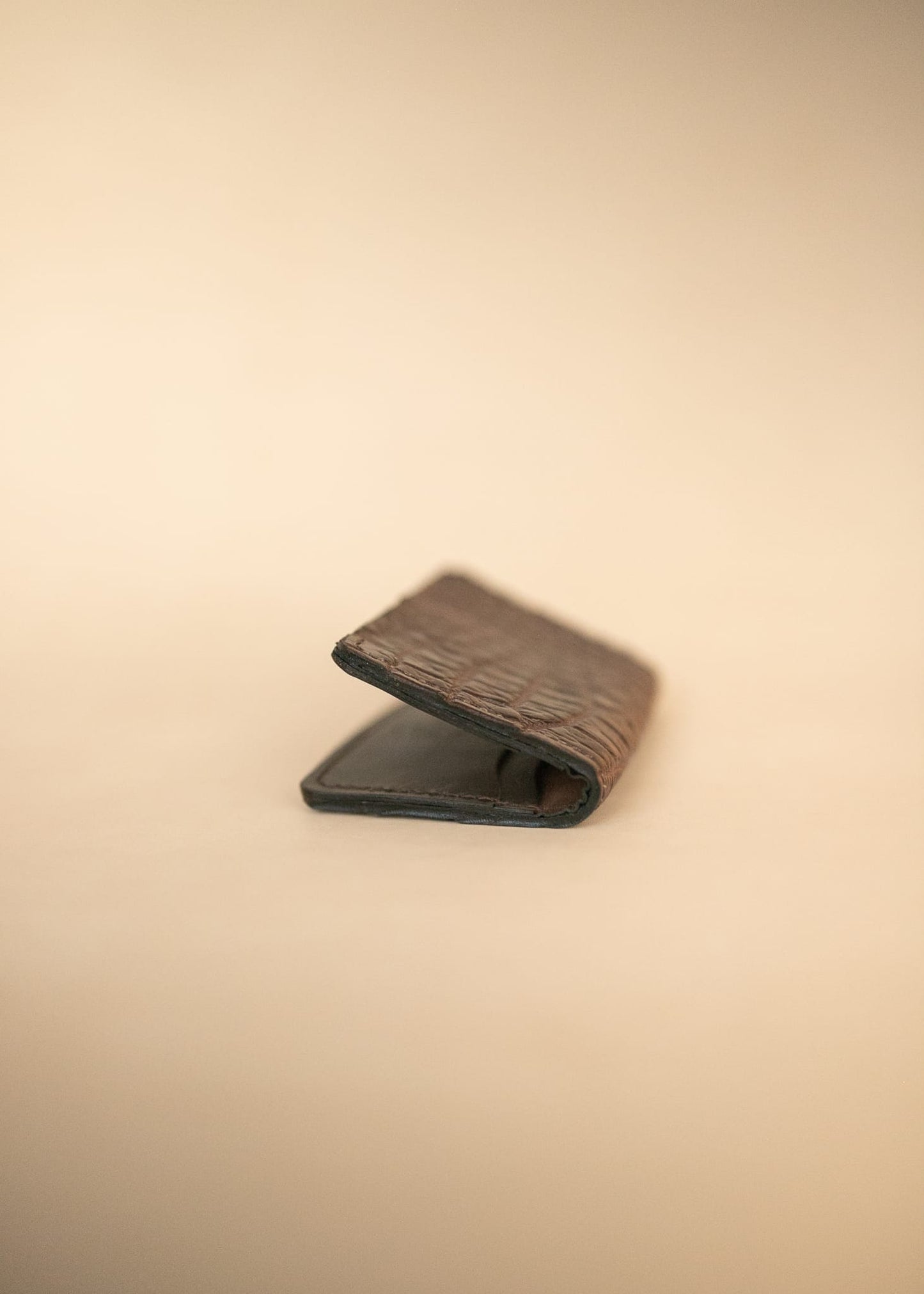 The Real McCaul Leathergoods Wallets Four Pocket Card Wallet - Crocodile and Kangaroo Australian Made Australian Owned Leather 4 Card Wallet Holder Crocodile and Kangaroo Wallet Made In Australia 