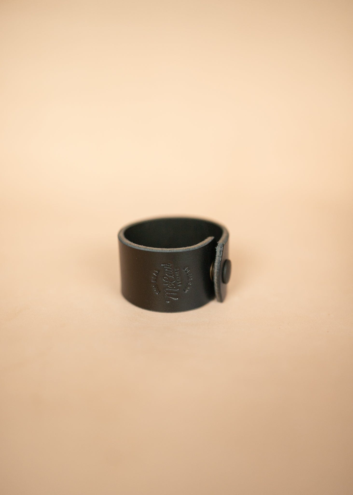 The Real McCaul Leathergoods Wide Leather Wristband - 38mm Australian Made Australian Owned Wide Leather Wristband - 38mm
