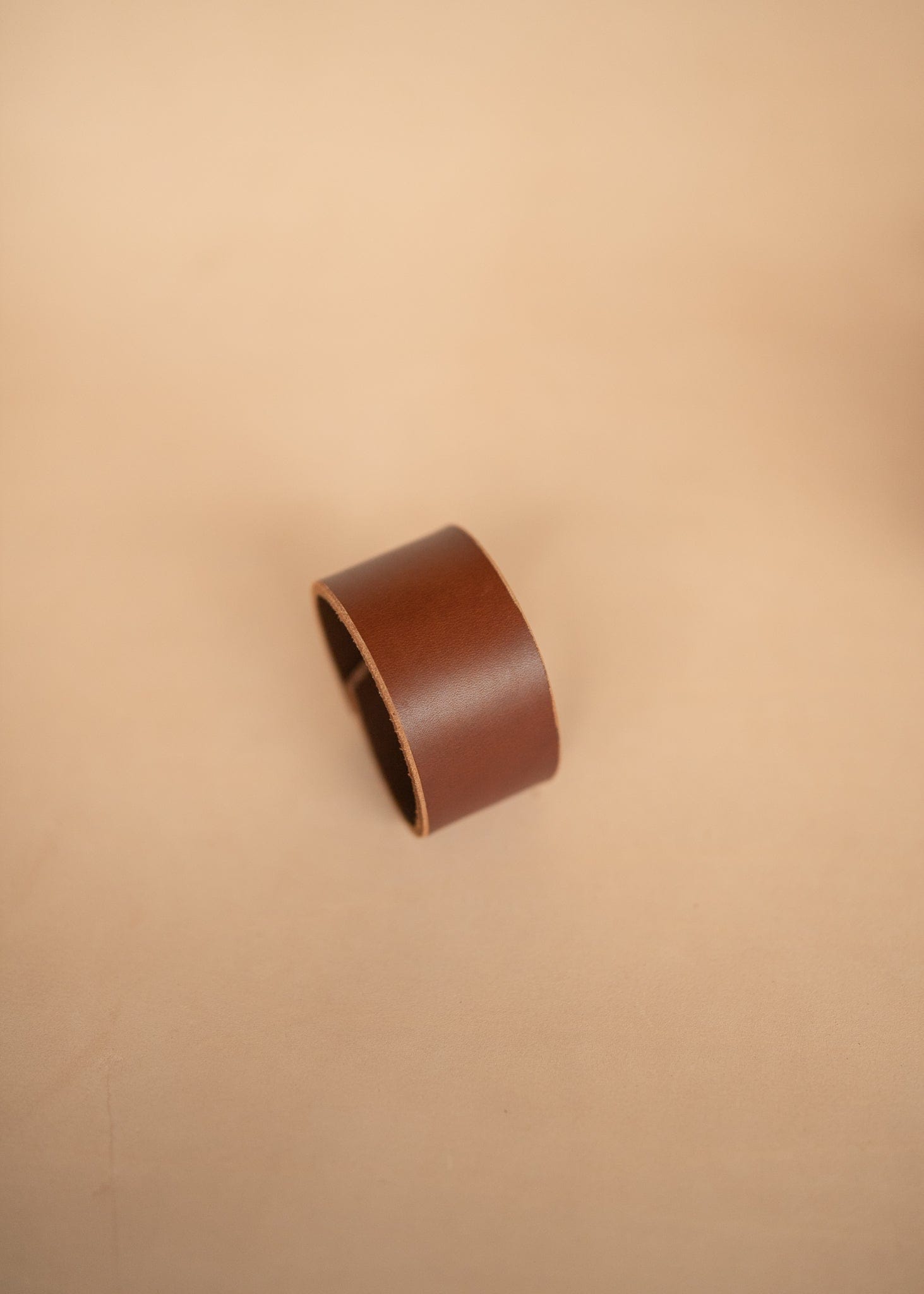 The Real McCaul Leathergoods Wide Leather Wristband - 38mm Australian Made Australian Owned Wide Leather Wristband - 38mm