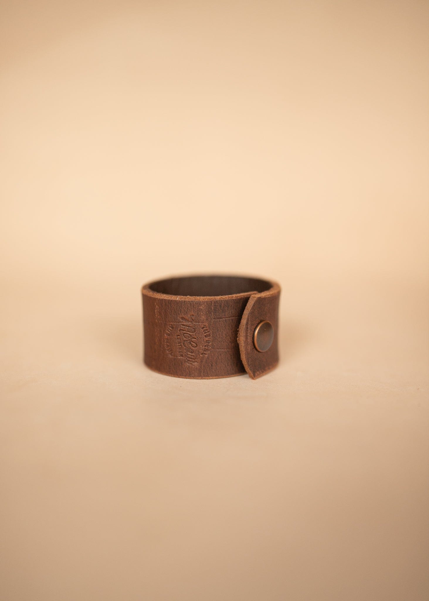 The Real McCaul Leathergoods Wide Leather Wristband - 38mm Australian Made Australian Owned Wide Leather Wristband - 38mm