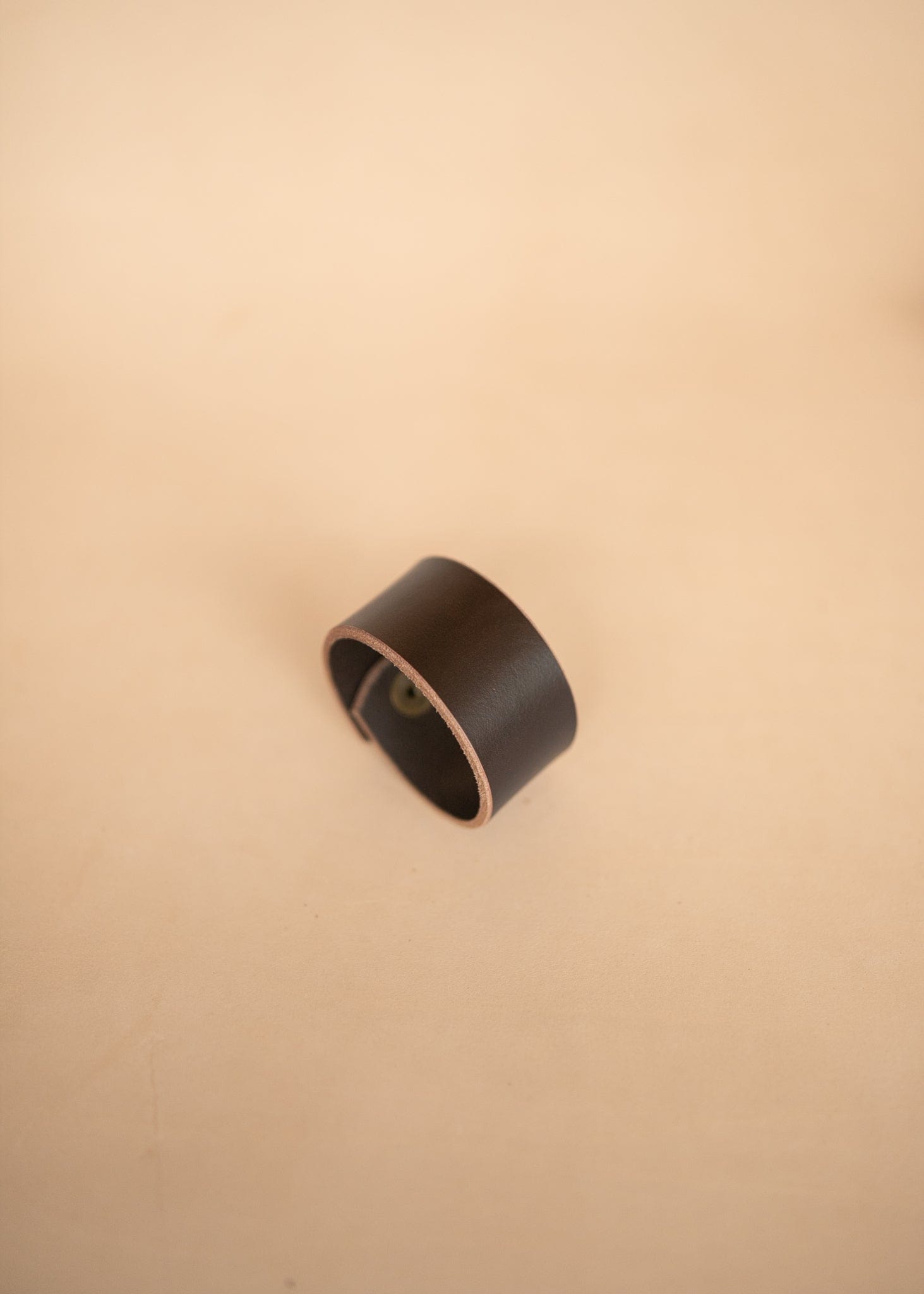 The Real McCaul Leathergoods Wide Leather Wristband - 38mm Australian Made Australian Owned Wide Leather Wristband - 38mm
