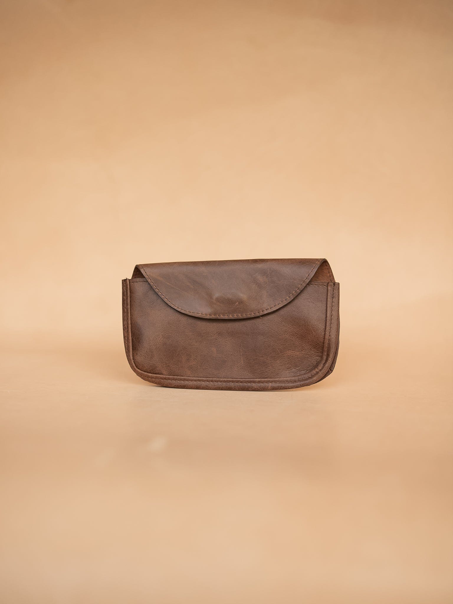 The Real McCaul Purses Marble Brown / Large Phone Pouch Holder for Belt - Horizontal - Cowhide Australian Made Australian Owned Leather Belt Pouch for Phone/Sunglasses Australian Made