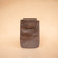 The Real McCaul Purses Phone Pouch Holder for Belt - Vertical - Cowhide Australian Made Australian Owned Leather Belt Pouch for Phone/Sunglasses Australian Made