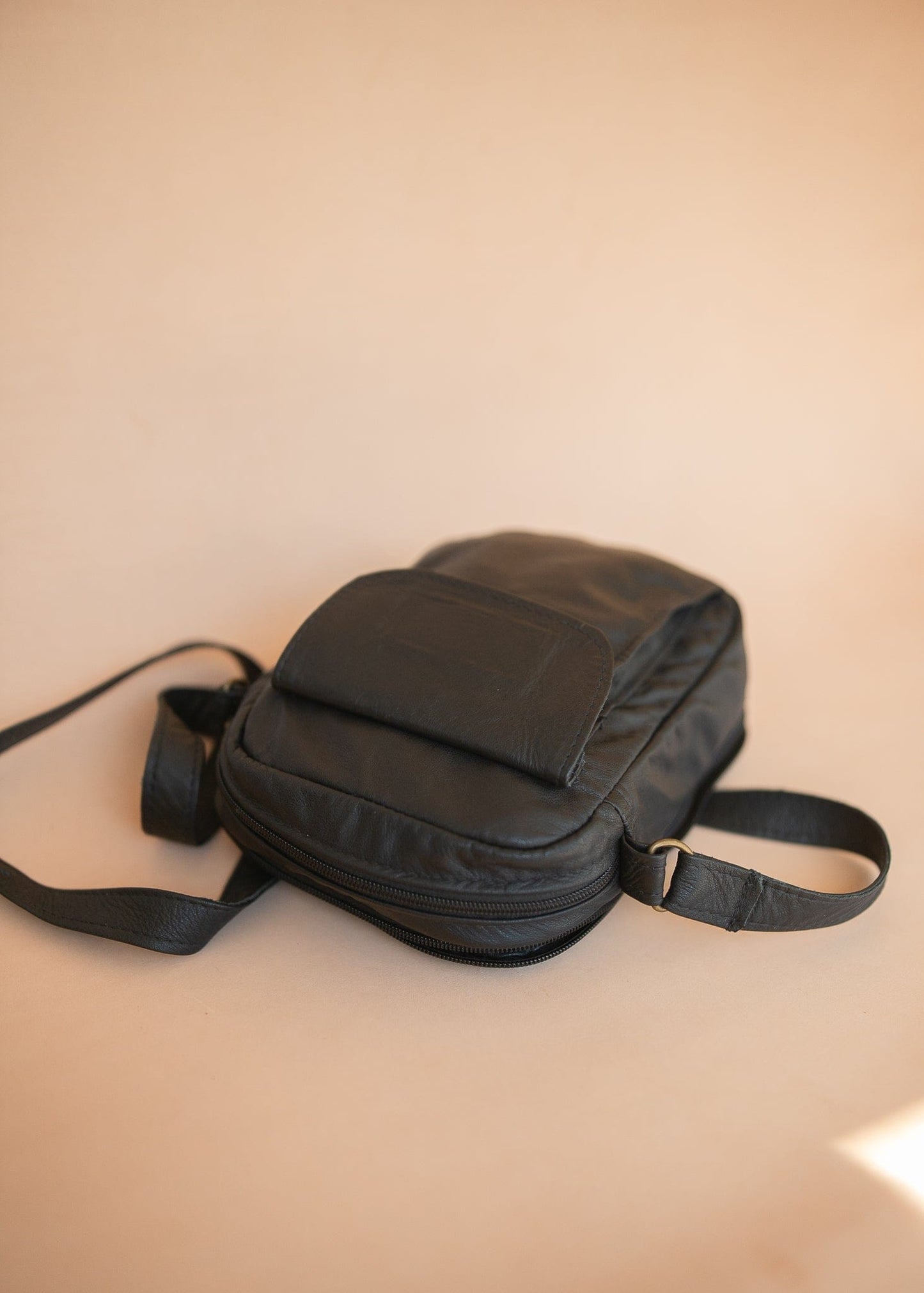 The Real McCaul Shoulder Bags The Darren Bag - Cowhide - Black Australian Made Australian Owned Large Men's Organiser Man Bag Leather Made In Australia