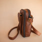 The Real McCaul Shoulder Bags The Darren Man Bag - Cowhide - Rust Australian Made Australian Owned Large Men's Organiser Man Bag Leather Made In Australia