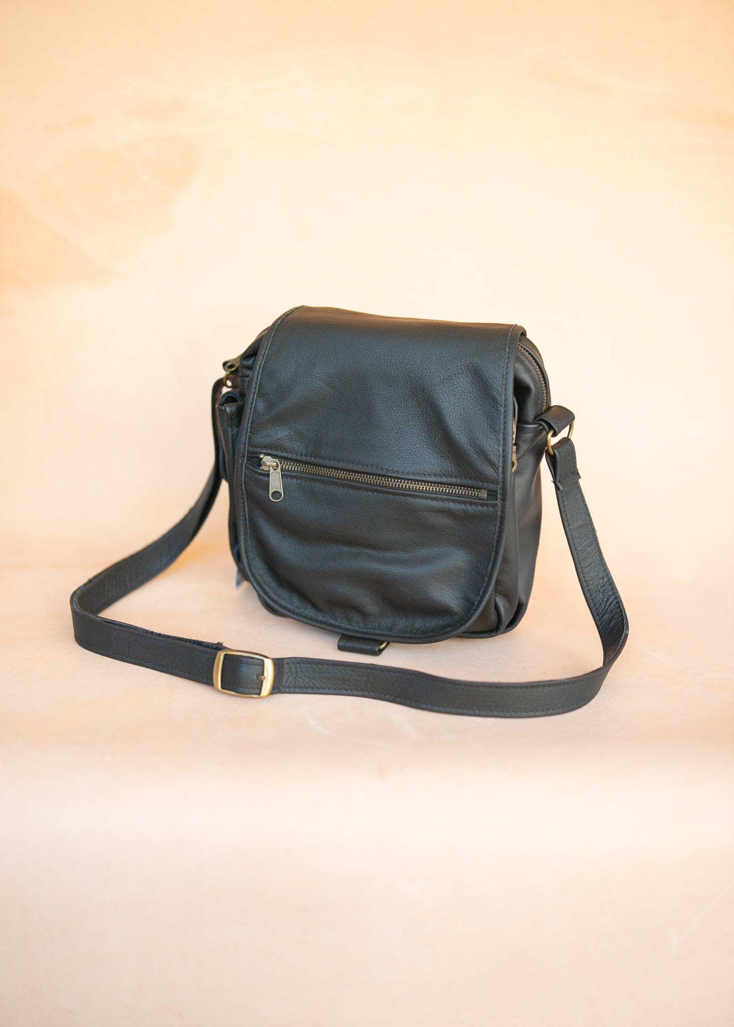 The Real McCaul Shoulder Bags The Pat Manbag - Cowhide - Black Australian Made Australian Owned Australian Made Leather Manbag in Kangaroo or Cowhide Leather