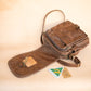 The Real McCaul Shoulder Bags The Pat Manbag - Cowhide - Premium Marble Brown Australian Made Australian Owned Australian Made Leather Manbag in Kangaroo or Cowhide Leather