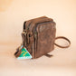 The Real McCaul Shoulder Bags The Pat Manbag - Cowhide - Premium Marble Brown Australian Made Australian Owned Australian Made Leather Manbag in Kangaroo or Cowhide Leather