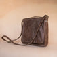 The Real McCaul Shoulder Bags Universal Satchel Bag - Medium Vertical - Cowhide - Marble Brown Australian Made Australian Owned Leather Satchel Bag- Australian Made in Kangaroo and Cowhide Leather