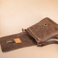 The Real McCaul Shoulder Bags Universal Satchel Bag - Medium Vertical - Cowhide - Marble Brown Australian Made Australian Owned Leather Satchel Bag- Australian Made in Kangaroo and Cowhide Leather