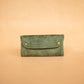 The Real McCaul Tobacco Pouches Premium Marble Green Tri Fold Tobacco Pouch - Cowhide Australian Made Australian Owned Leather Tobacco Pouch Australian Made Kangaroo & Cowhide Leather