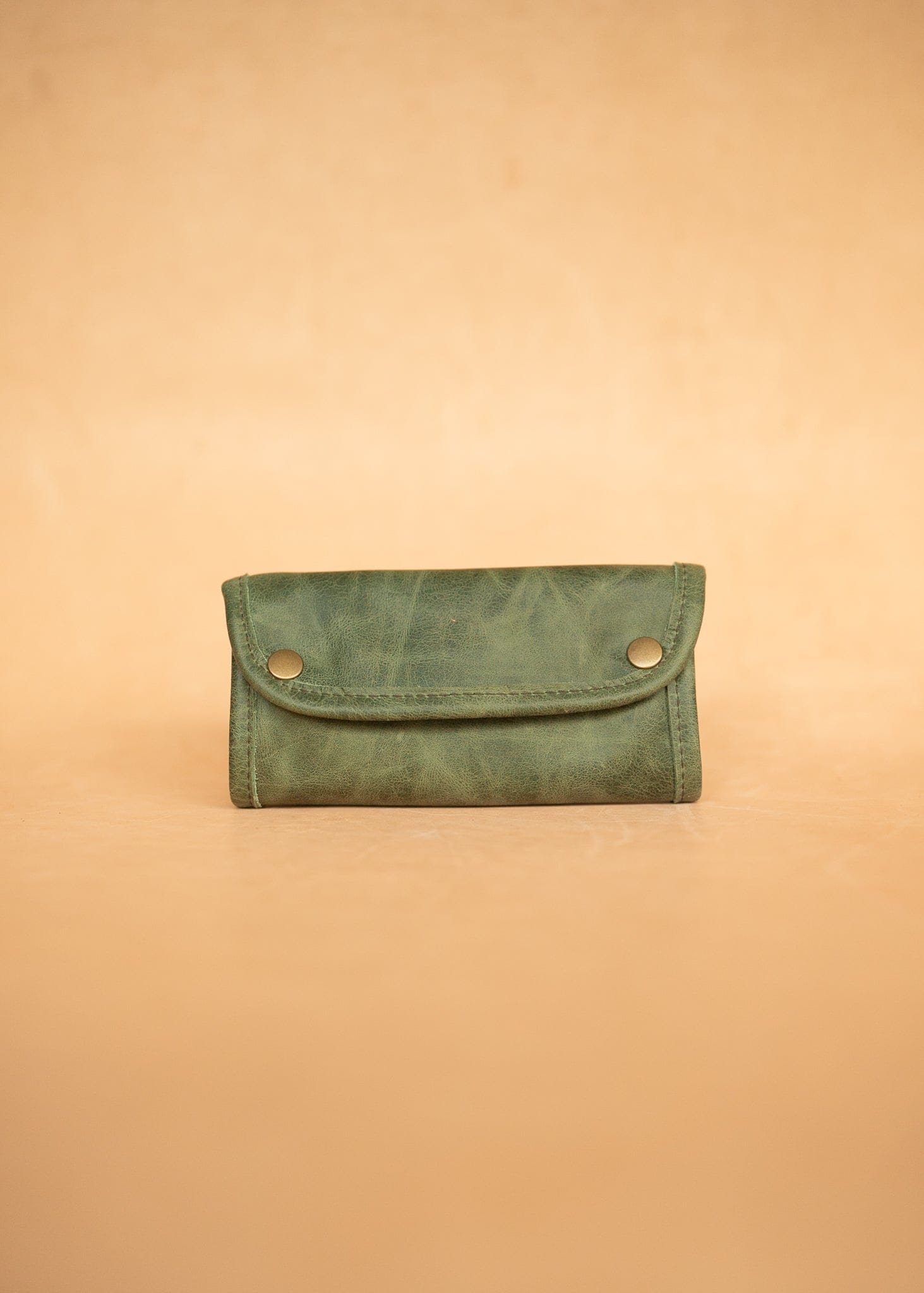 The Real McCaul Tobacco Pouches Premium Marble Green Tri Fold Tobacco Pouch - Cowhide Australian Made Australian Owned Leather Tobacco Pouch Australian Made Kangaroo & Cowhide Leather