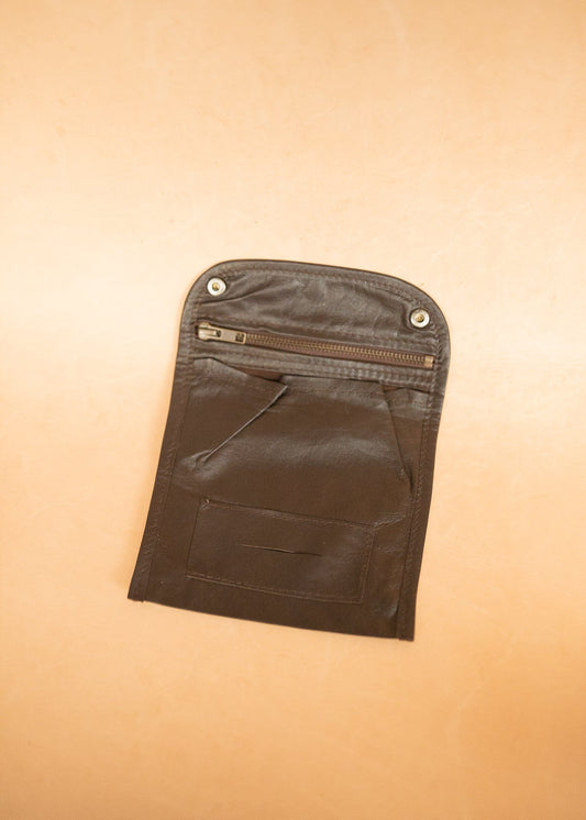 The Real McCaul Tobacco Pouches Tri Fold Tobacco Pouch - Kangaroo Australian Made Australian Owned Leather Tobacco Pouch Australian Made Kangaroo & Cowhide Leather
