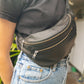 The Real McCaul Travel Bag Classic Bum Bag - Medium - Cowhide Australian Made Australian Owned Leather Bum Bag Handmade in Australia Kangaroo & Cowhide 
