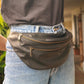 The Real McCaul Travel Bag Classic Bum Bag - Medium - Cowhide Australian Made Australian Owned Leather Bum Bag Handmade in Australia Kangaroo & Cowhide 