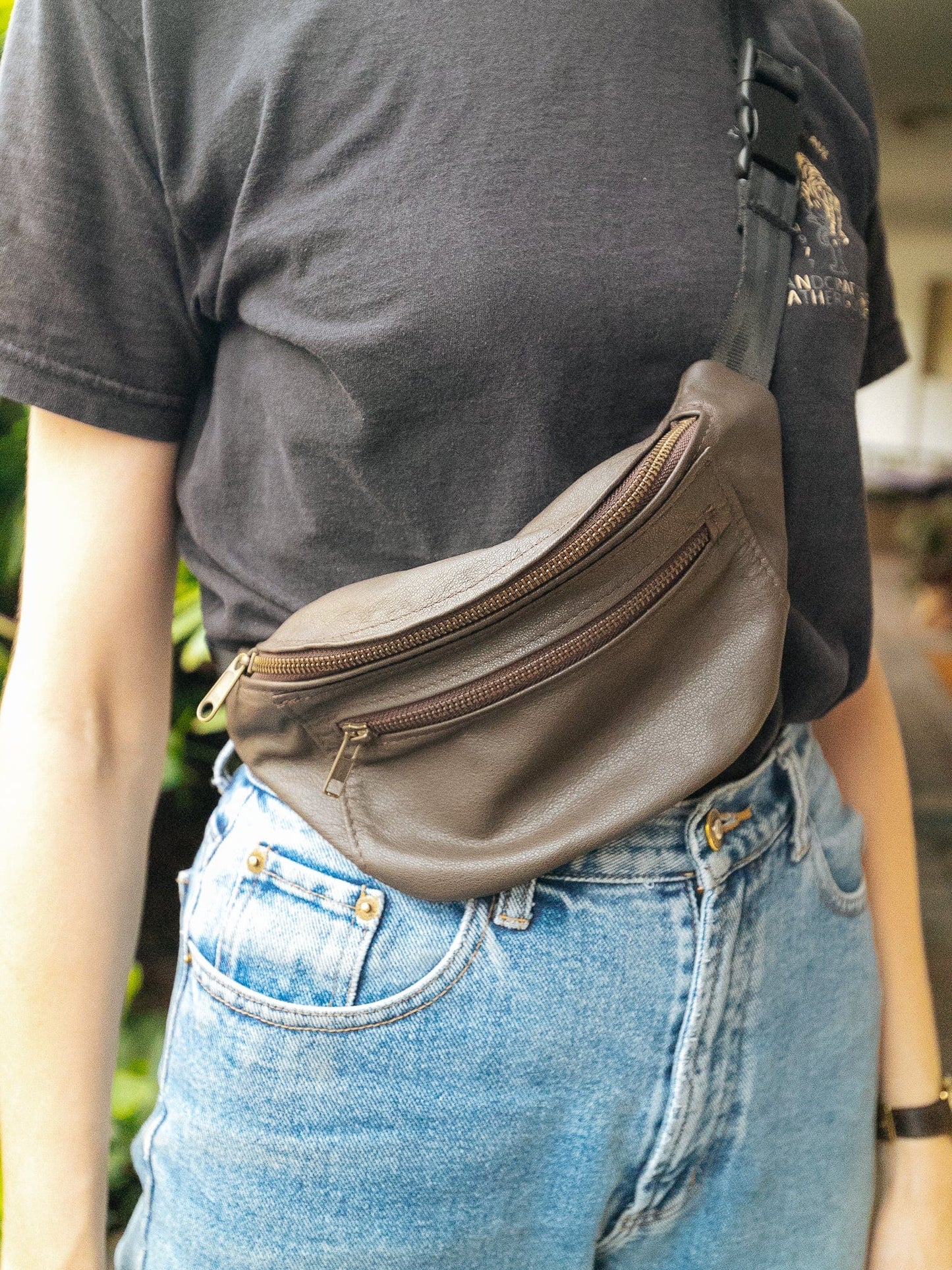 The Real McCaul Travel Bag Classic Bum Bag - Small - Cowhide Australian Made Australian Owned Leather Bum Bag Handmade in Australia Kangaroo & Cowhide 