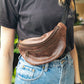 The Real McCaul Travel Bag Classic Bum Bag - Small - Cowhide Australian Made Australian Owned Leather Bum Bag Handmade in Australia Kangaroo & Cowhide 