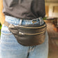 The Real McCaul Travel Bag Classic Bum Bag - Small - Kangaroo Australian Made Australian Owned Leather Bum Bag Handmade in Australia Kangaroo & Cowhide 