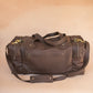 The Real McCaul Travel Bag Dark Brown / Brass / Standard Square Overnight Traveller Bag - Kangaroo Australian Made Australian Owned Leather Overnight Travel Bag Duffle Made In Australia Handcrafted
