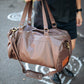 The Real McCaul Travel Bag Duffel Carry All Bag - Cowhide - Chestnut Australian Made Australian Owned Large Overnight Travel Duffel Bag Leather Made in Australia