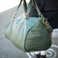 The Real McCaul Travel Bag Duffel Carry All Bag - Cowhide - Green Australian Made Australian Owned Large Overnight Travel Duffel Bag Leather Made in Australia
